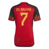 Oficiální Fotbalový Dres Belgie De Bruyne 7 Domácí Mistrovství Světa 2022 pro Muži